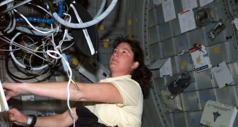 Laurel Clark in SPACEHAB Research Double Module