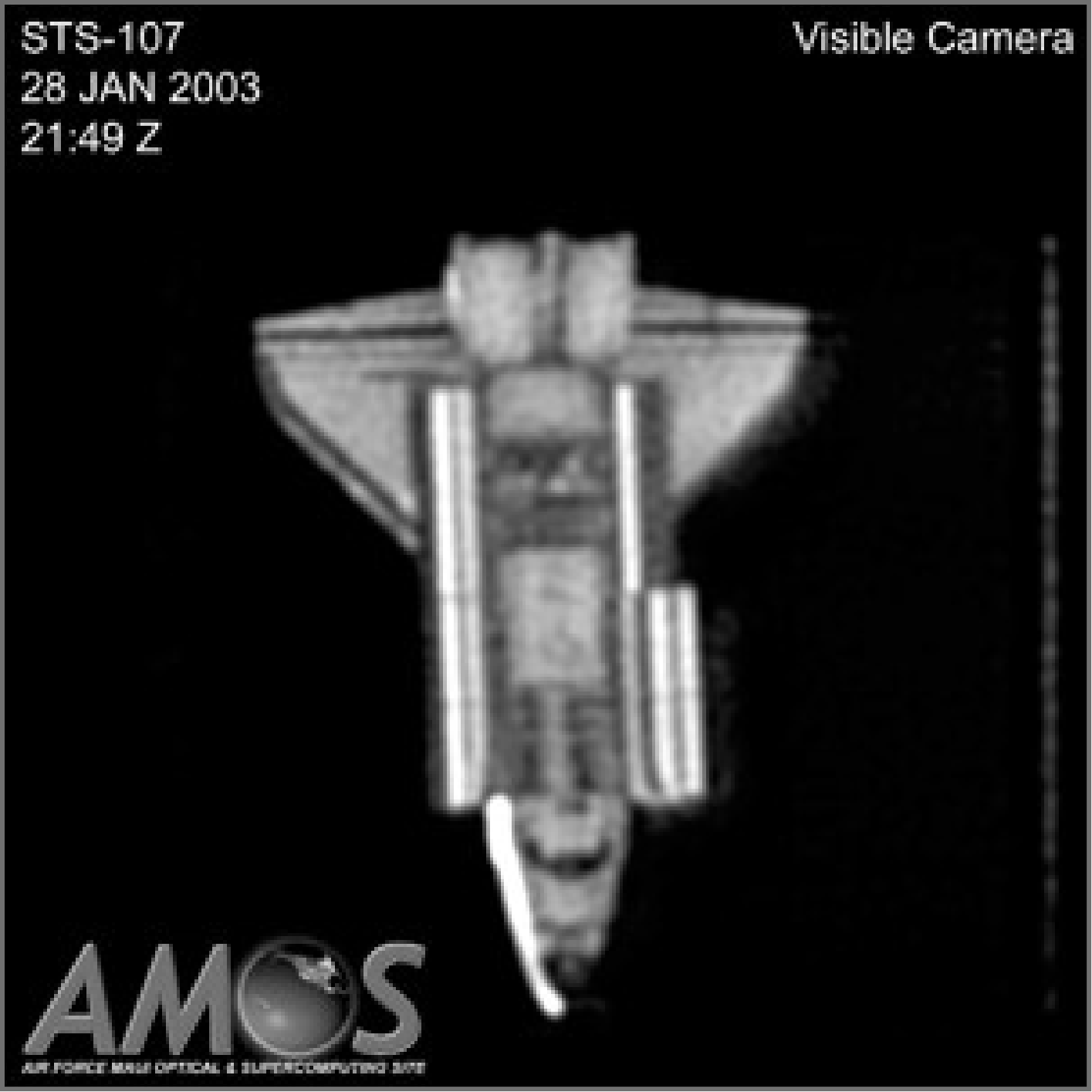 Shuttle Columbia on STS-107 as Seen From the Ground