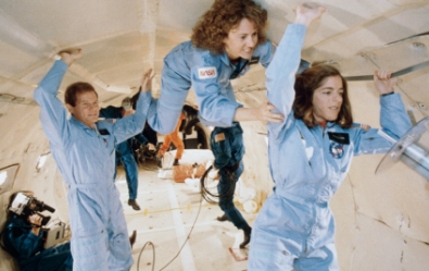 Challenger Crew Training in Anti-Gravity Environment